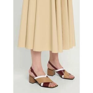 Pierre Hardy Alpha Cross Sandals in Burgundy Cappucino White 39